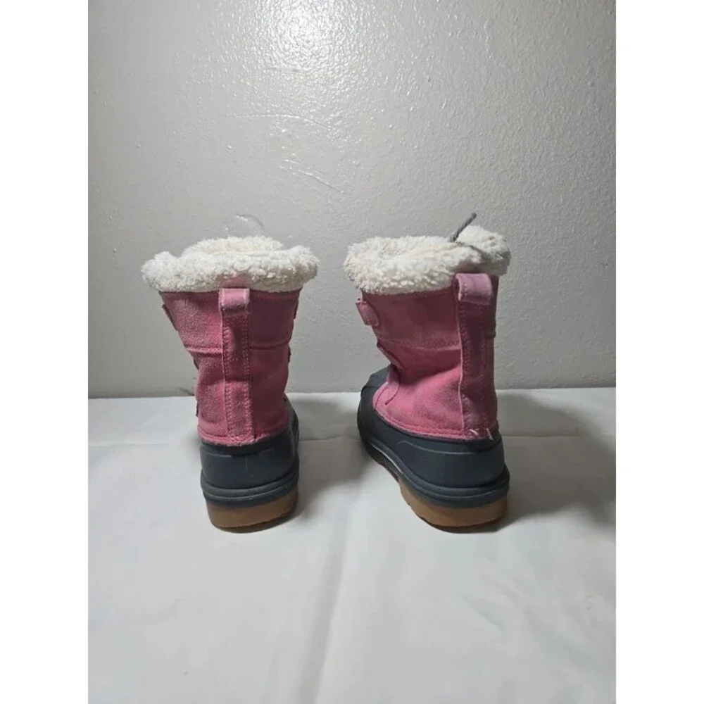 Cat & Jack Kids Size 2 Kit Pink Grey Waterproof Winter Snow Boots Thermolite